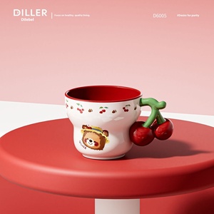 Bình giữ nhiệt DILLER <span class=keywords><strong>2025</strong></span> dòng Cherry dung tích lớn, cao cấp, dành cho nữ, kiểu dáng hiện đại, bình nước chân không - Product Image 6