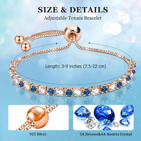 Bracelet en diamant surprise pour anniversaire, bracelet glamour, joyeuse fête, bijoux pour femmes, cadeau merveilleux pour fête d'anniversaire féminine