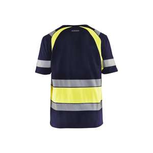 BLAKLADER - 342110308833L T-shirt Bleu Marine/Jaune haute visibilité-EAN 7330509620946 HI-VIS WORKWEAR - Product Image 2