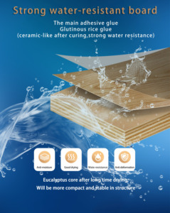 Panneau <span class=keywords><strong>de</strong></span> mélamine Qiangyi <span class=keywords><strong>en</strong></span> contreplaqué <span class=keywords><strong>de</strong></span> riz ENF sans formaldéhyde, résistant aux termites et à la déformation par l'eau, 18 mm - Product Image 3