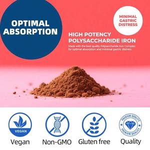 Integratore di ferro liquido sapore di lampone 177ml per le donne adulti migliorare i livelli di energia e rilassarsi - Product Image 3