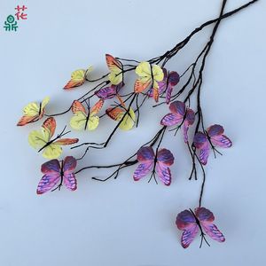 Flores Artificiales de Plástico de Colores Mezclados con Ramas Secas, Decoración para Bodas, Decoración para Exteriores, Decoración para el Hogar - Product Image 3