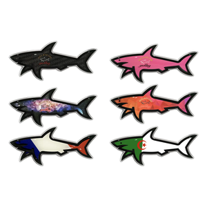 Wholesale UV Resistant Custom Logo Anime Fish Magnet Sticker Badges Silver Gold Plated Metal Crafts Cartoon Sticker Promotional
