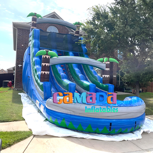 Toboggan aquatique gonflable pour jardin avec piscine pour la location de fêtes pour enfants et adultes - Product Image 1