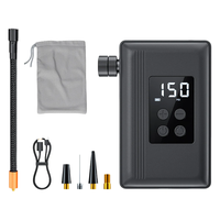 Pompe à vélo de poche portable avec batterie rechargeable Type-C 3600 mAh, moniteur de pression des pneus, jauge numérique LED et compresseur à arrêt automatique
