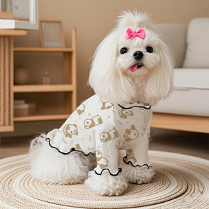 Nueva Ropa de Verano y Primavera para Mascotas, Camiseta de Dos Patas de Seda Helada para Perros, Ligera y Transpirable para Cachorros Adorables, Venta al por Mayor - Product Image 3