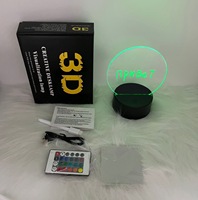Tableau d'affichage lumineux en acrylique transparent effaçable, créatif, avec lumière LED RGB DIY pour messages