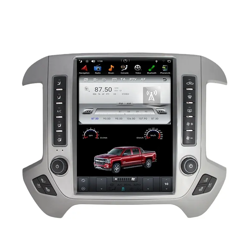 Autoradio Android 12.1 ", 2din, écran rotatif Vertical, 4G64G, lecteur de voiture stéréo pour Chevrolet Silverado LD 2014-GPS de haut niveau