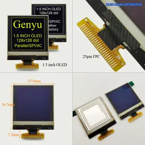 Panneau d'affichage OLED personnalisé Fpc Spi i2c, Mini panneau d'affichage Lcd, Micro Monochrome, 128X32, 128X64, 0.91 0.96