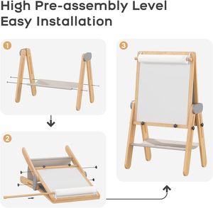 <span class=keywords><strong>Caballete</strong></span> Plegable Ajustable para Niños - <span class=keywords><strong>Pizarra</strong></span> Magnética de Doble Cara, <span class=keywords><strong>Caballete</strong></span> de Pintura con Altura Ajustable para Niños Pequeños - Product Image 3