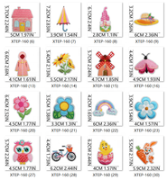 Nouveau coloré printemps fleur broderie vêtements patchs types personnalisés fleur conception brodé fer sur Patch pour vêtements chapeau sac