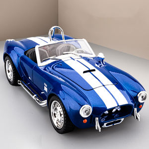 Modelo de Auto Metálico Shelby <span class=keywords><strong>Cobra</strong></span> Convertible Roadster <span class=keywords><strong>1965</strong></span> a Escala 1:24, con Sonido, Luces, Neumáticos con Sistema de Amortiguación, Ideal para Regalo de Cumpleaños - Product Image 1