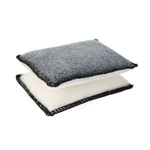 Microfiber Car Cleaning Sponge Rectangle Non <b>Scratching</b> Dual Side Polishing Waxing <b>Pad</b> - Product Image 4