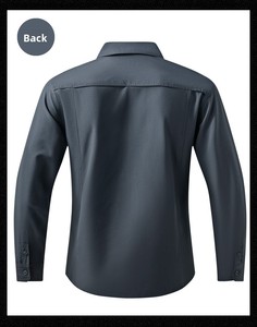<span class=keywords><strong>Camicia</strong></span> <span class=keywords><strong>a</strong></span> maniche lunghe con chiusura <span class=keywords><strong>a</strong></span> bottoni da uomo, comoda per tutto il giorno, casual, elegante, da ufficio. - Product Image 5