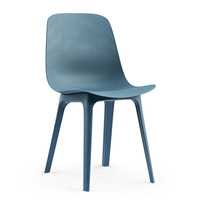 Vente en gros de chaises scandinaves modernes tout en plastique tulipe meubles de salon de chambre à manger chaise à dossier tendance et fabriquée