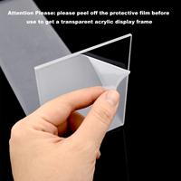 Vente en gros d'usine de supports d'affichage acryliques clairs et solides personnalisés à forte forte publicité acrylique support acrylique présentoir