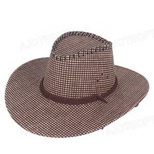 AJOTEQPT Western Style Felt Big Large Brim Womens Travel Fashion Pinch Front Straw Casual Cowboy Cowgirl Hat - Product Image 1