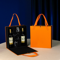 Coffret cadeau pour vin avec logo personnalisé et insert pour bouteille, pour l'emballage de bouteille unique, les cadeaux de détail, la promotion des vignerons et les événements