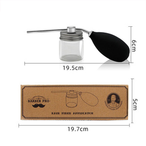 ขวดสเปรย์แบบฝุ่นละเอียดทรงกลม ทำจากแก้วใส สำหรับใส่เส้นใยผม ฝาสีเงิน บรรจุภัณฑ์สำหรับผลิตภัณฑ์ดูแลส่วนบุคคล ขนาด 190x60x45 มม. - Product Image 4