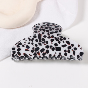 Pince à cheveux élégante et grande pour femme, design rectangulaire, 10 cm, en acétate, pour l'arrière de la tête - Product Image 4