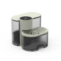 Fontaine à eau intelligente pour animaux de compagnie avec séparation des eaux propres et des eaux usées, distributeur d'eau automatique sans fil pour chiens et chats 2026