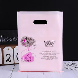 Bolsas de regalo de compras de plástico reciclado personalizadas, bolsa cuadrada de fondo cuadrado con logotipo impreso colorido, embalaje de cartón - Product Image 5