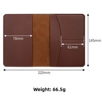 Porte-documents de voyage vintage en cuir PU pour billets d'affaires, passeport, protection de visa, porte-cartes bancaires 7 pouces – Vente en gros
