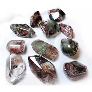 Wholesale Natural Polished green Chorite Crystals reiki phantom crystal free form garden quartz for healing