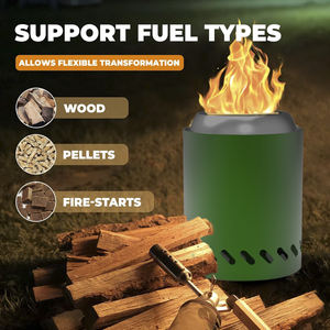 Smokeless <strong>Wood</strong> Firepit <strong>burner</strong> Steel Tabletop Fire Pit Wooden Burn Stoves Camping Grill Round Mini Tabletop Bonfire Stove - Product Image 6
