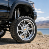 Rines Forjados Personalizados de Perfil Bajo 22x10J 24x14J 26x14J 26x16J, 6, 8 y 10 Birlos, para Camionetas Super Single Dodge Chevy 2500 3500