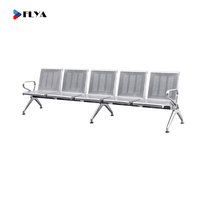 Chaise de repos en acier inoxydable couleur argent pour aéroport et plage, chaise visiteur, chaise d'attente d'aéroport – Bonnes ventes