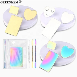 Palette de couleurs d'anneau d'<span class=keywords><strong>ongle</strong></span> d'acier inoxydable Palette peinte d'or de coeur <span class=keywords><strong>papillon</strong></span> mélangeant des outils d'affichage d'art d'<span class=keywords><strong>ongle</strong></span> de plaque de peinture de <span class=keywords><strong>dessin</strong></span> - Product Image 4