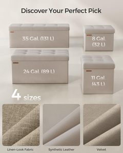SONGIMCS MAZIE Wood Faux Leather Storage Ottoman <strong>Bench</strong> 110 cm Folding Footrest Stool <strong>End</strong> <strong>Bed</strong> Easy Assembly Living Room Bedroom - Product Image 6