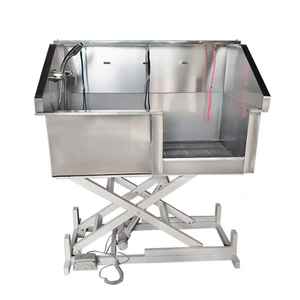 Bañera de Spa sostenible para mascotas de acero inoxidable 304 para gatos y perros, fácil de limpiar, secador de aseo recargable impermeable - Product Image 1