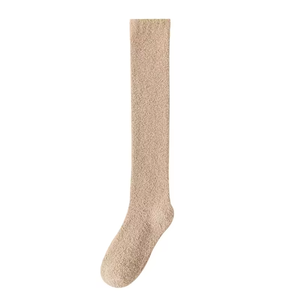 Winter <strong>Warmer</strong> <strong>Black</strong> White Pink Fuzzy Socks Premium Soft <strong>Ladies</strong> Girls Floor Home Room Boot Knee Slouchy Socks - Product Image 4
