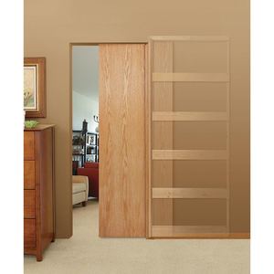 Portes en bois de poche coulissantes intérieures modernes de haute qualité excellente <span class=keywords><strong>isolation</strong></span> <span class=keywords><strong>phonique</strong></span> chinoise pour hôtels fibre de verre en bois massif - Product Image 1