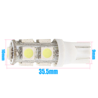 T10 194 168 5050 9SMD Blanc 9 Leds Auto Led lumières t10 led ampoule 12v lumière