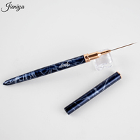 Pinceau à ongles en nylon à motif marbré avec manche métallique pour liner, collection 2027 – Fournisseur d'outils de nail art