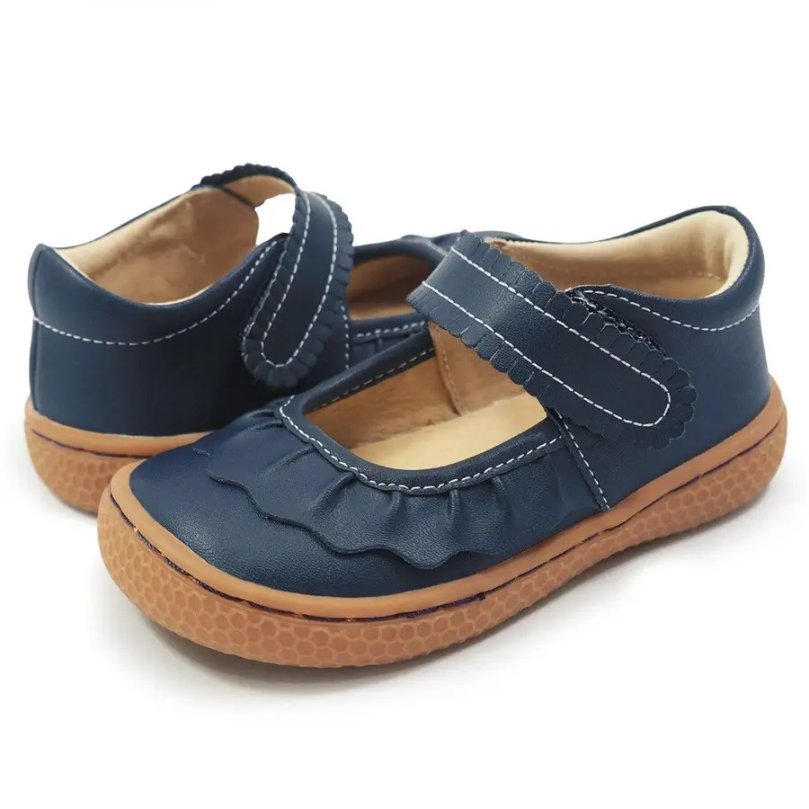 Livie and Luca Ruche Navy adorable various color mary janes for kids girl