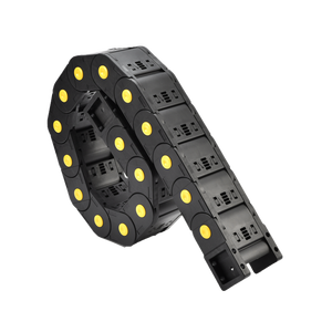 Chaîne de câbles entièrement fermée en nylon plastique jaune à points 35x75 pour machine de gravure CNC - Product Image 3