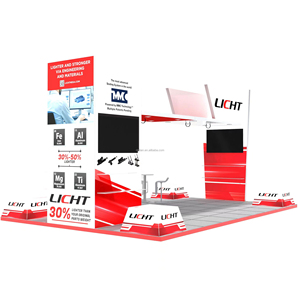 Hệ thống gian hàng Triển Lãm Đứng triển lãm thương mại gian hàng triển lãm gian hàng tùy chỉnh Modular nhôm carton, trường hợp bằng gỗ hoặc nhôm trường hợp - Product Image 3