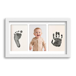 Kit d'empreintes de mains et de pieds de bébé, cadres photo en bois MDF, cadre photo souvenir pour bébé, cadeaux pour maman, cadeaux pour bébé, cadeaux pour enfants - Product Image 5