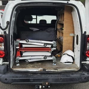 Nouvelle échelle télescopique mobile industrielle en aluminium, certifiée EN131, capacité de 300 lb, garantie 1 an - Product Image 6