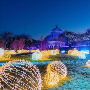 Esfera LED <span class=keywords><strong>de</strong></span> <span class=keywords><strong>Navidad</strong></span> <span class=keywords><strong>de</strong></span> Gran Tamaño, 50cm, 60cm, 80cm, 100cm, 120cm, Bola LED para Exteriores - Product Image 4