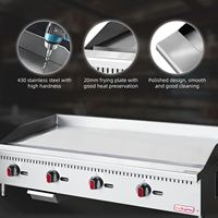 Plaque de cuisson au gaz commerciale Backychu 48 pouces en acier inoxydable, excellent rapport qualité-prix, certifiée NG/Propane, équipement de cuisine