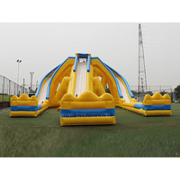 Sino — glissière d'eau gonflable géant, 3 brins, 10m, pour adultes, avec long glisseur et glisse à la fin de l'usine gonflables