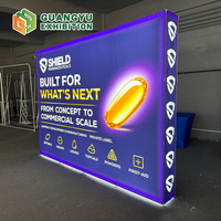 Boîte à lumière publicitaire pliable à montage rapide avec cadre en aluminium, panneau LED pop-up, impression double face, sans outil