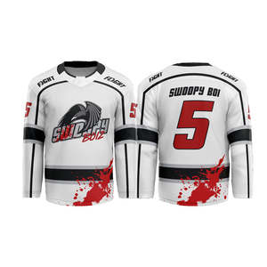 Fabrik Großhandel Niedrig preis Sublimation Bedrucktes Polyester Maßge schneiderte Team Hockey Sweatshirts ohne Mindest anforderungen - Product Image 4