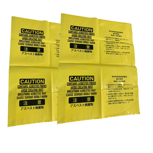 Sacs faits sur commande de déchets médicaux en plastique de PE de couleur pour les bio déchets dangereux sacs de Biohazard pour la fabrication de construction du Vietnam - Product Image 1