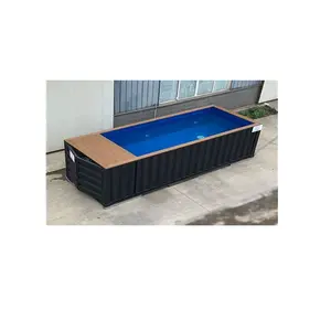 Ubin Thinset warna putih dan hitam dalam Inflatable 240X115 kaca dekoratif blok kolam renang untuk luar ruangan